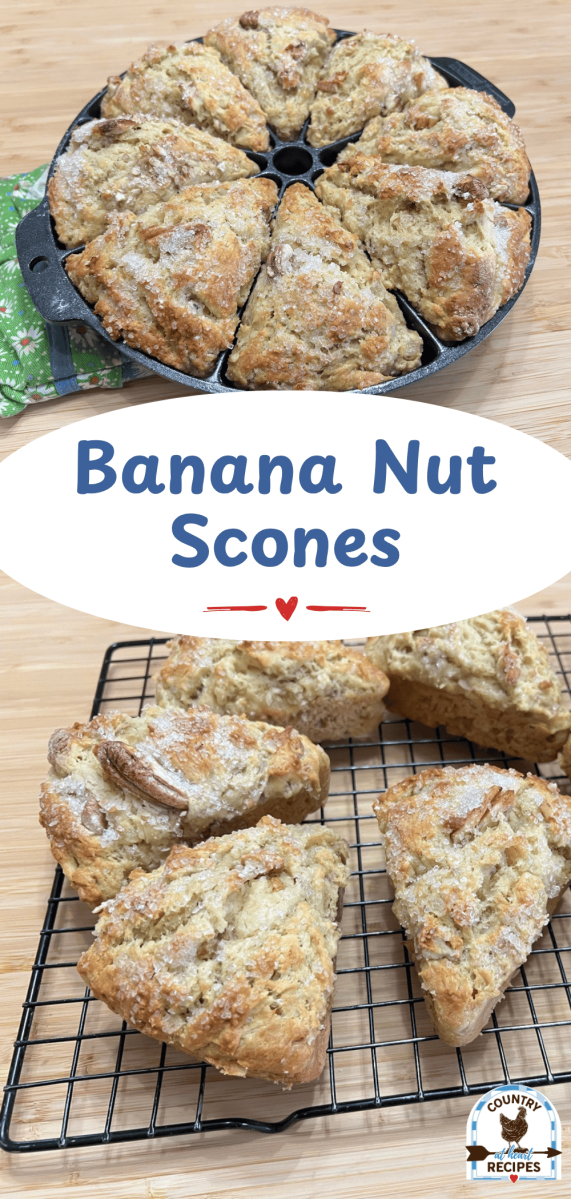 Pinterest Long Pin - Banana Nut Scones
