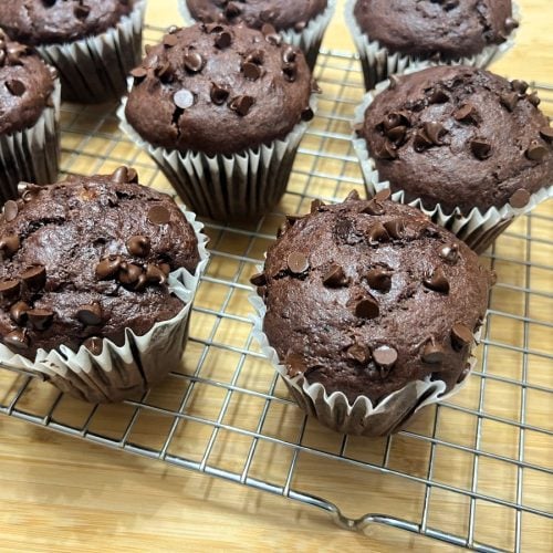 Featured Image - Recipe for Sourdough Chocolate Banana Muffins