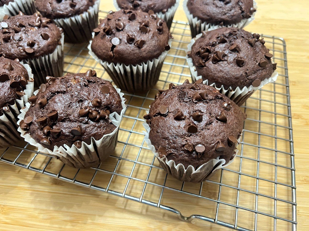 Featured Image - Recipe for Sourdough Chocolate Banana Muffins
