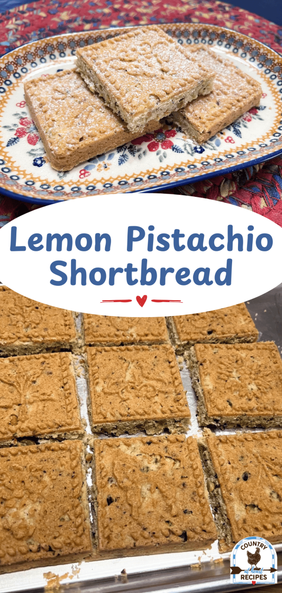 Pinterest Long Pin - Lemon Pistachio Shortbread