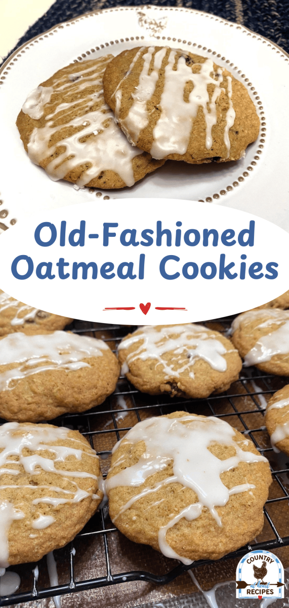 Pinterest Long Pin - Old-Fashioned Oatmeal Cookies
