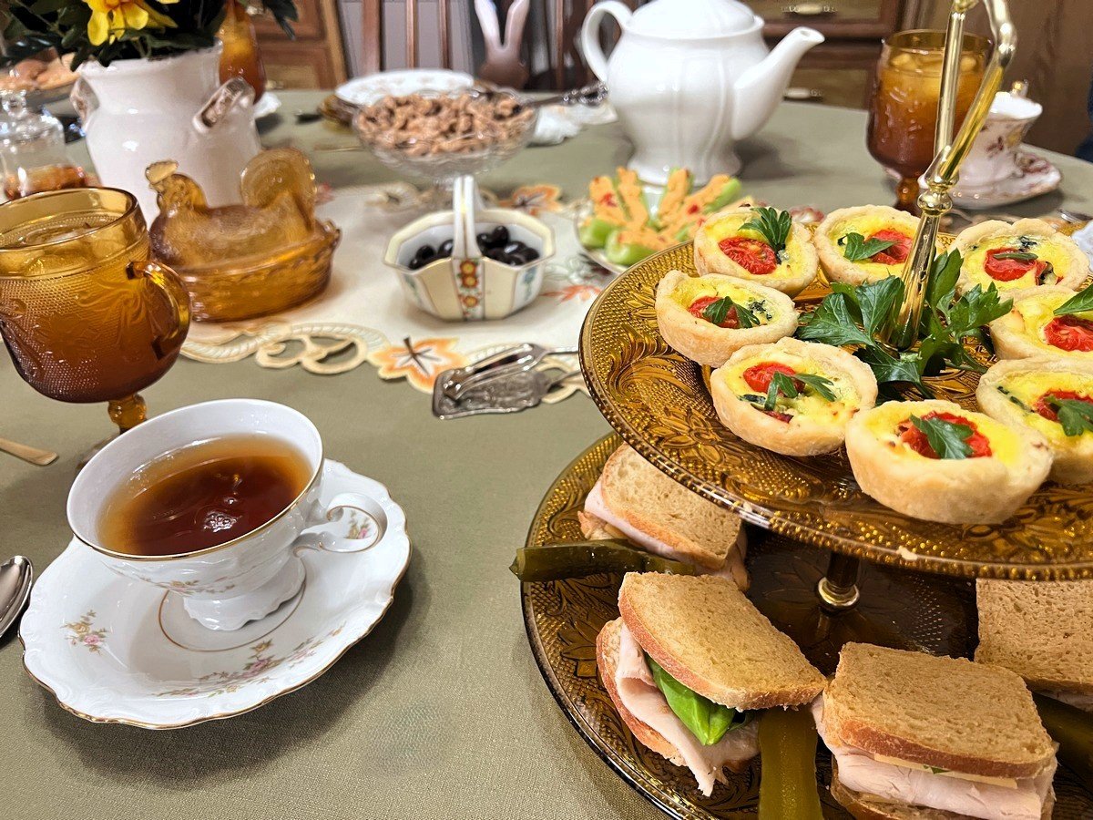 Autumn Tea Savories - Cheesy Quiche Mini Tarts