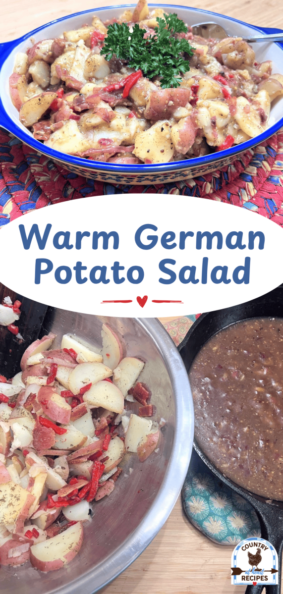 Pinterest Long Pin - Warm German Potato Salad