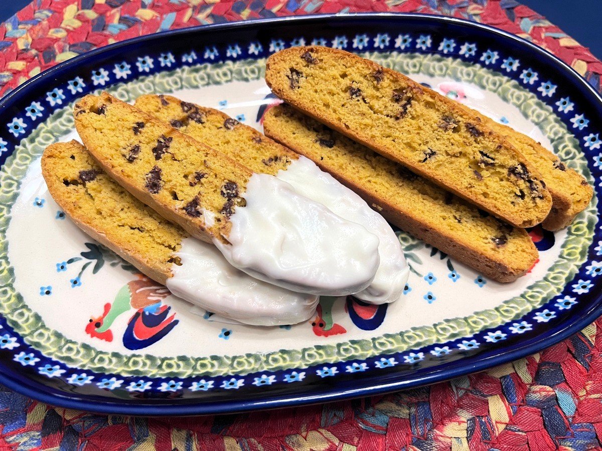 Pumpkin Chocolate Chip Biscotti