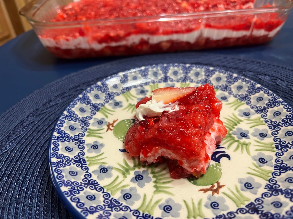 Featured Image - Recipe for Strawberry Layered Gelatin Salad