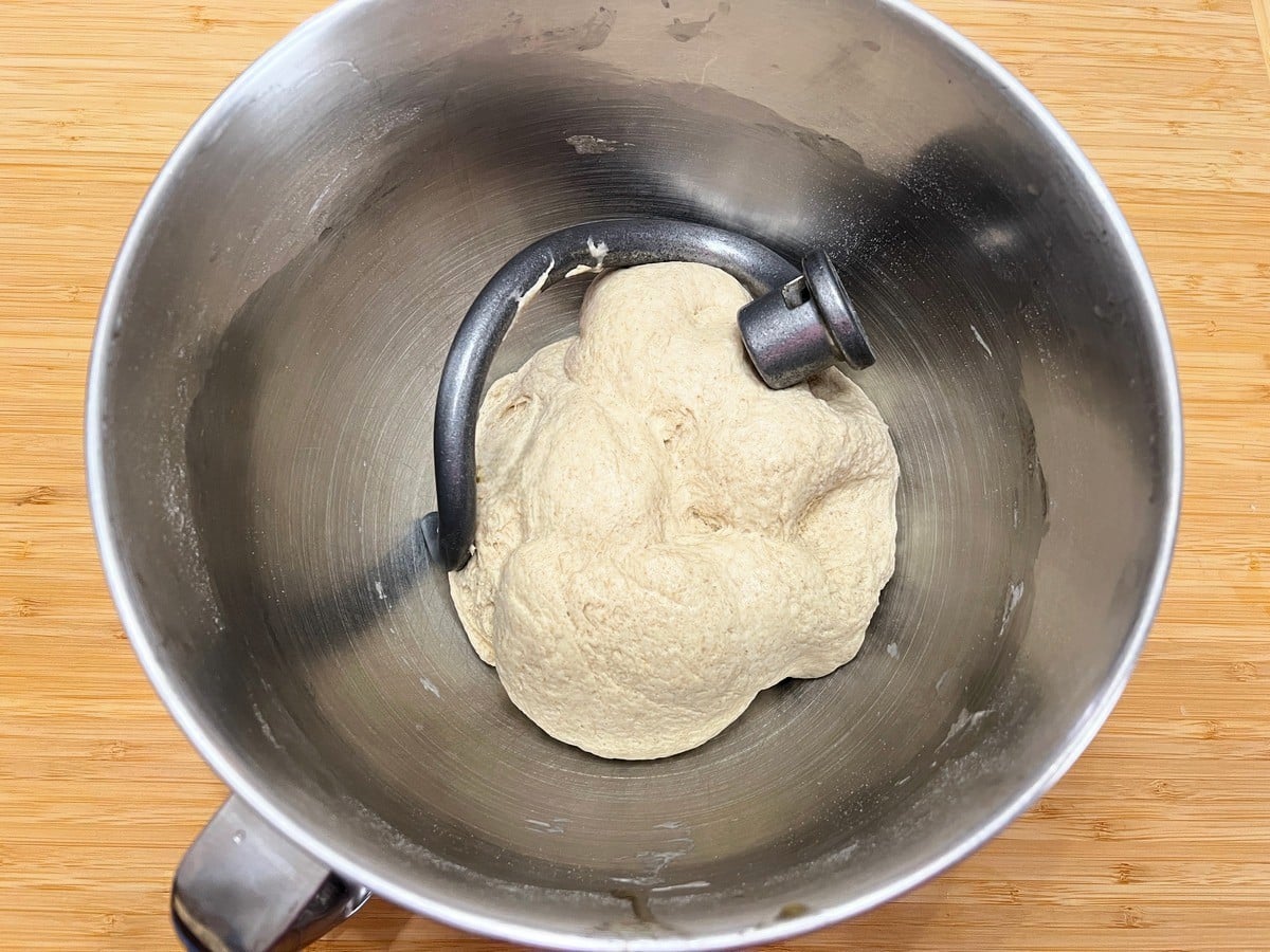 Mix the Dough and Knead for 4-5 Minutes by Hand or By Dough Hook