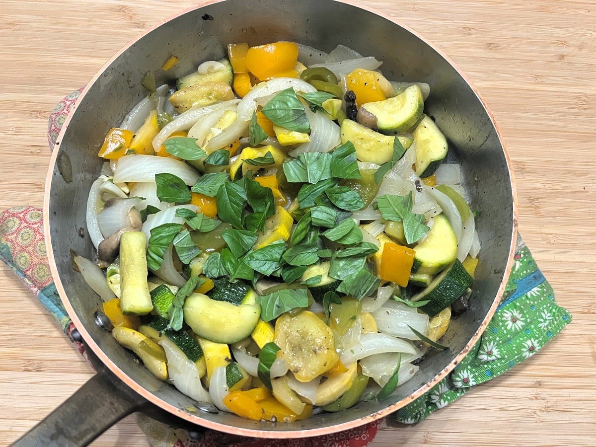 Finish Dish by adding fresh (or dried) basil.