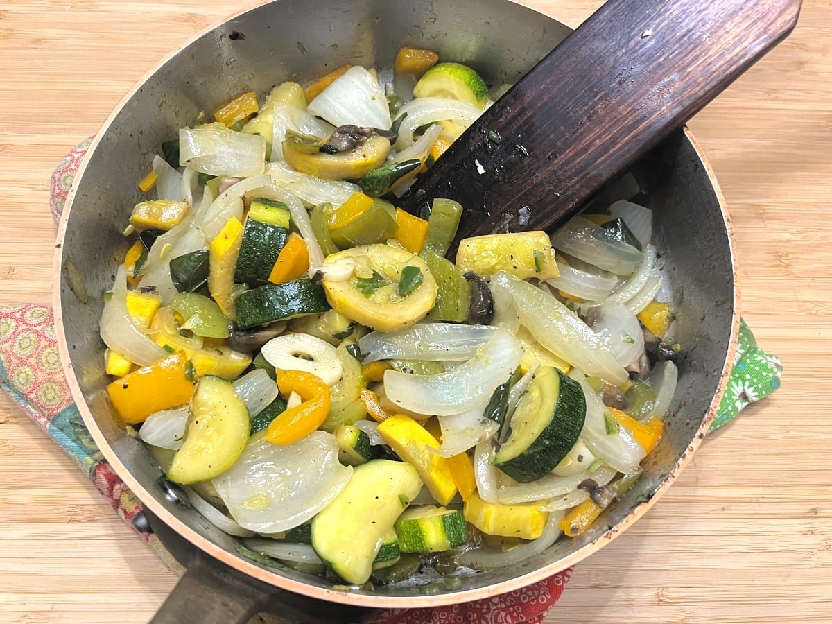 Season dish with kosher salt and freshly ground black pepper