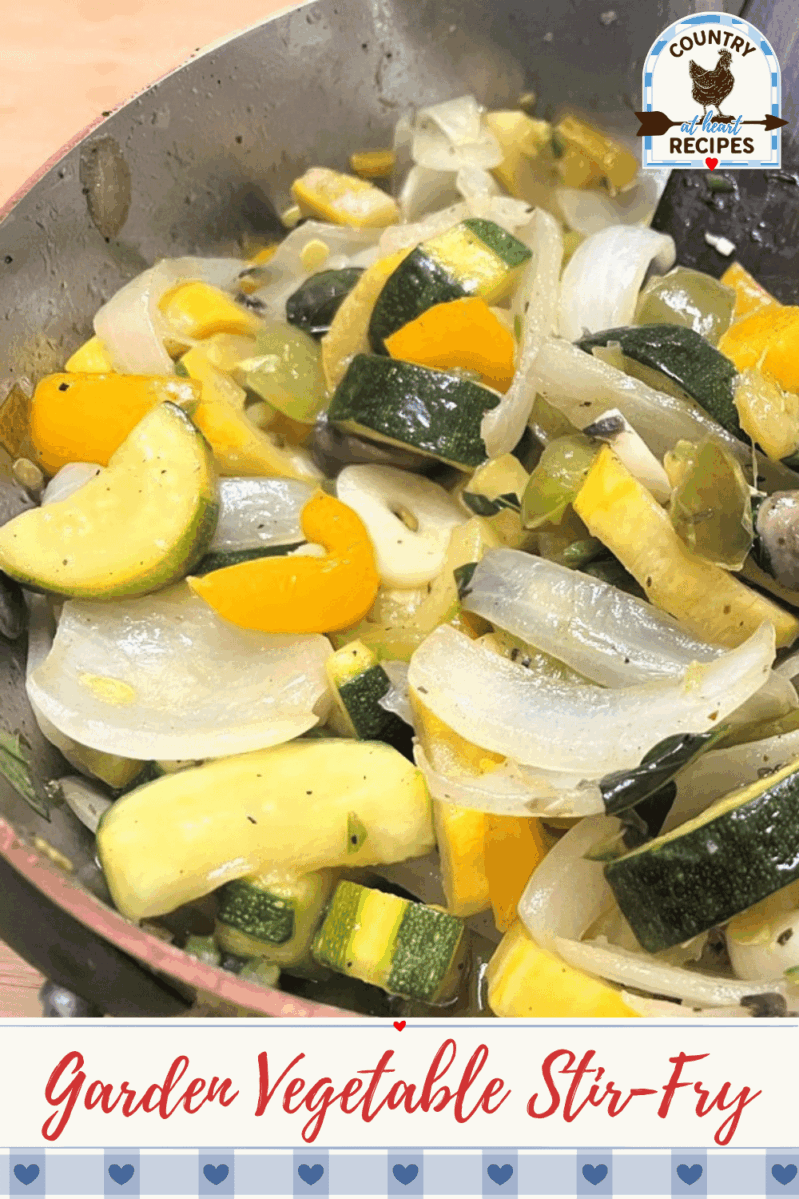 Pinterest Pin - Garden Vegetable Stir-Fry