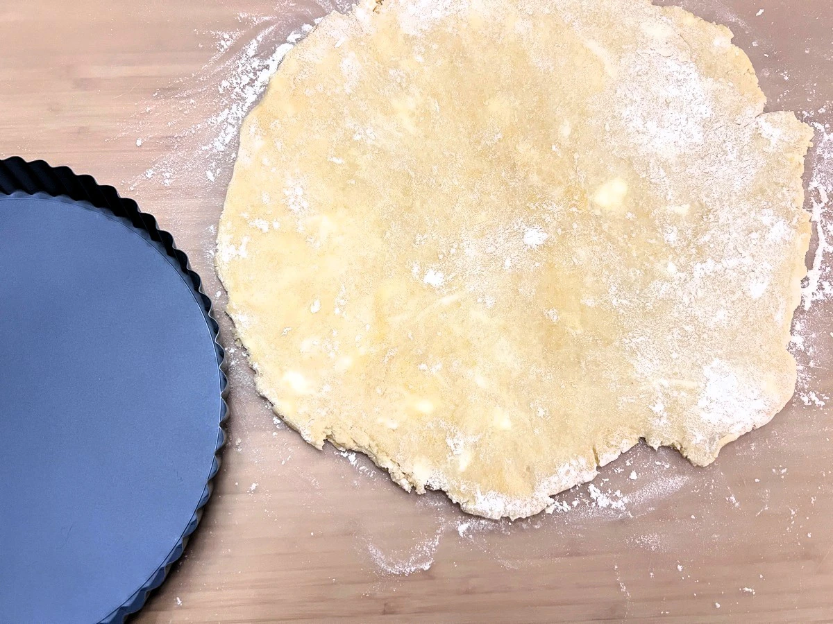 Roll Chilled Dough into Circle to fit the Tart Pan